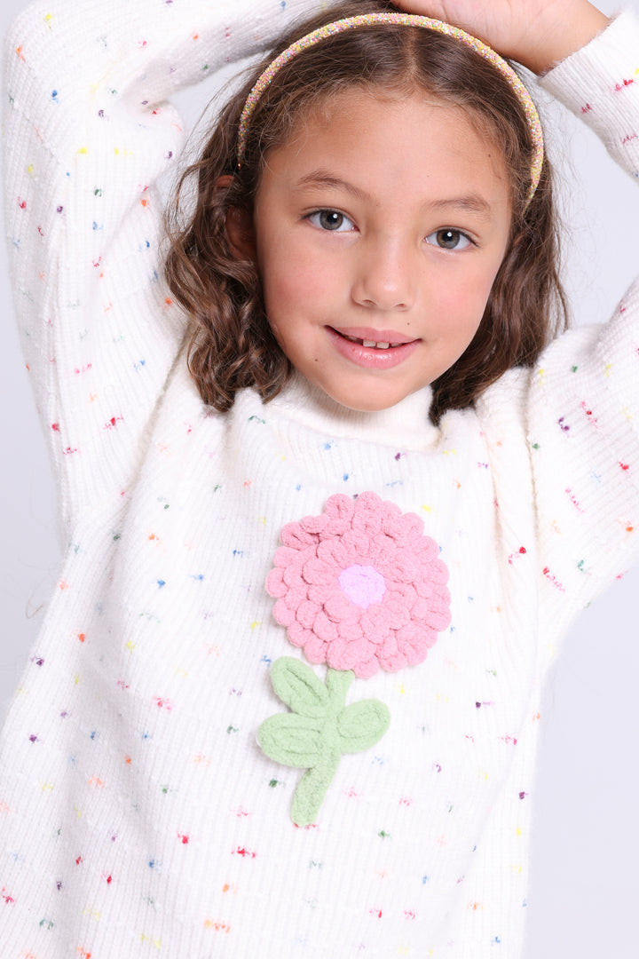 Flower Patch Knit Sweater