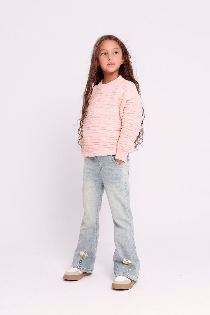 Wavy Pattern Knit PULLOVER