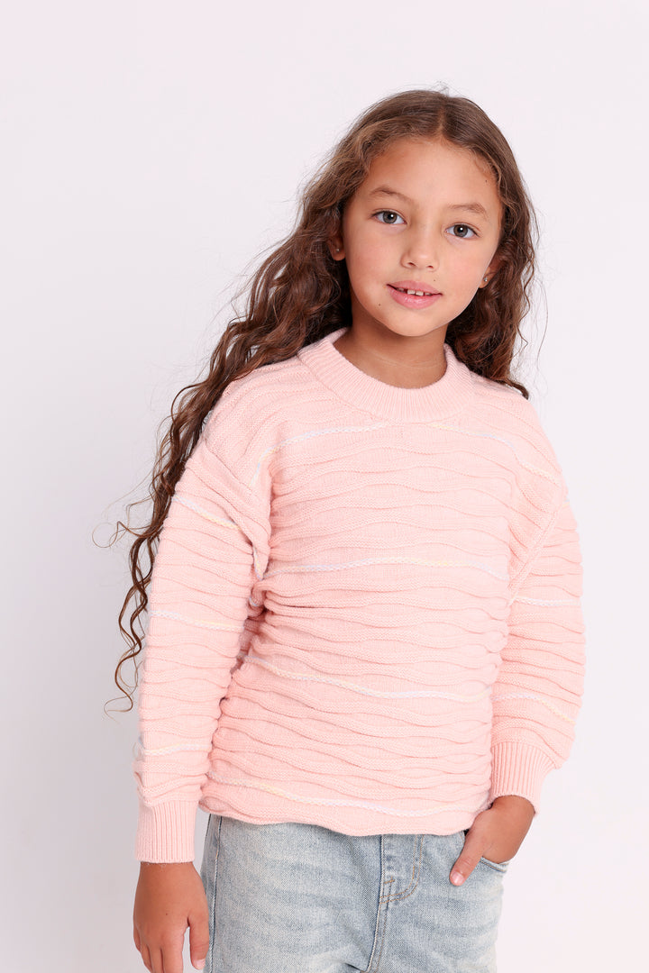 Wavy Pattern Knit PULLOVER
