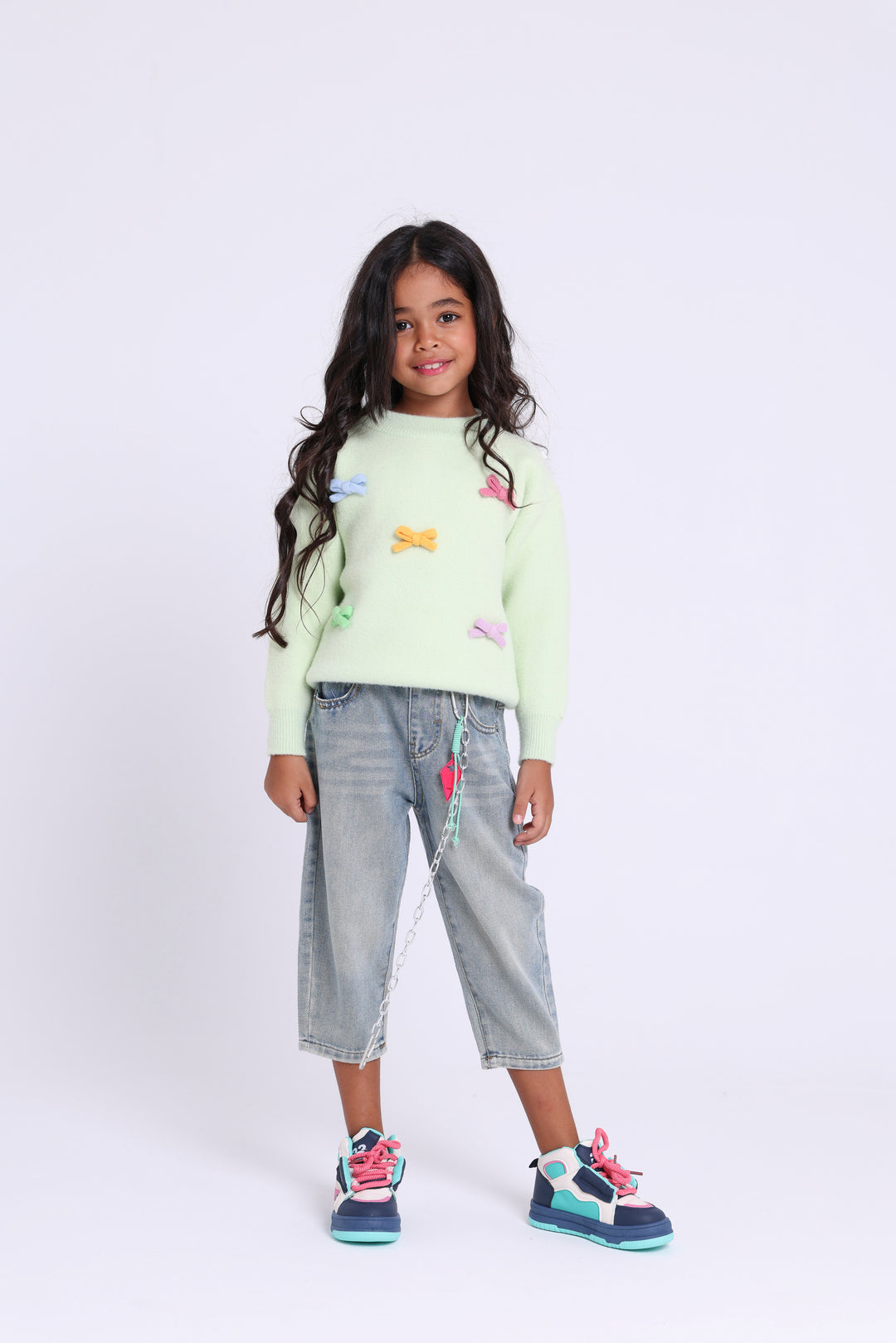 Bow Patch Knit PULLOVER