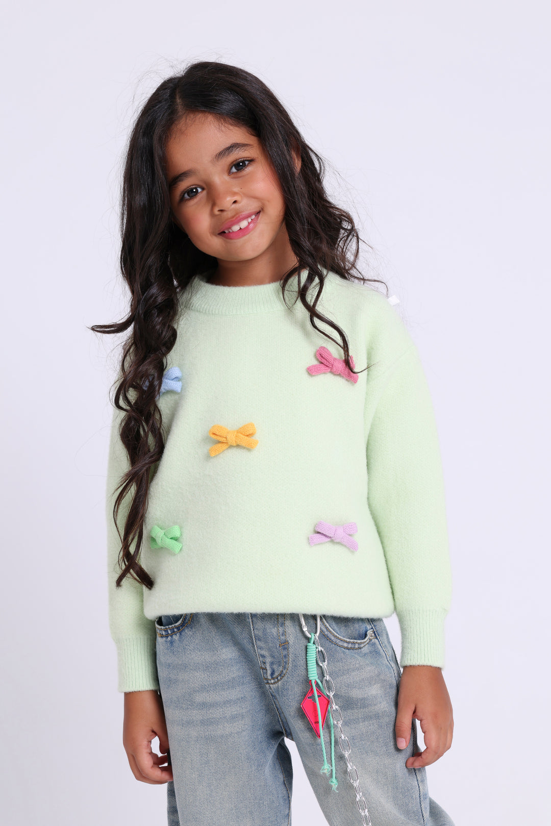 Bow Patch Knit PULLOVER