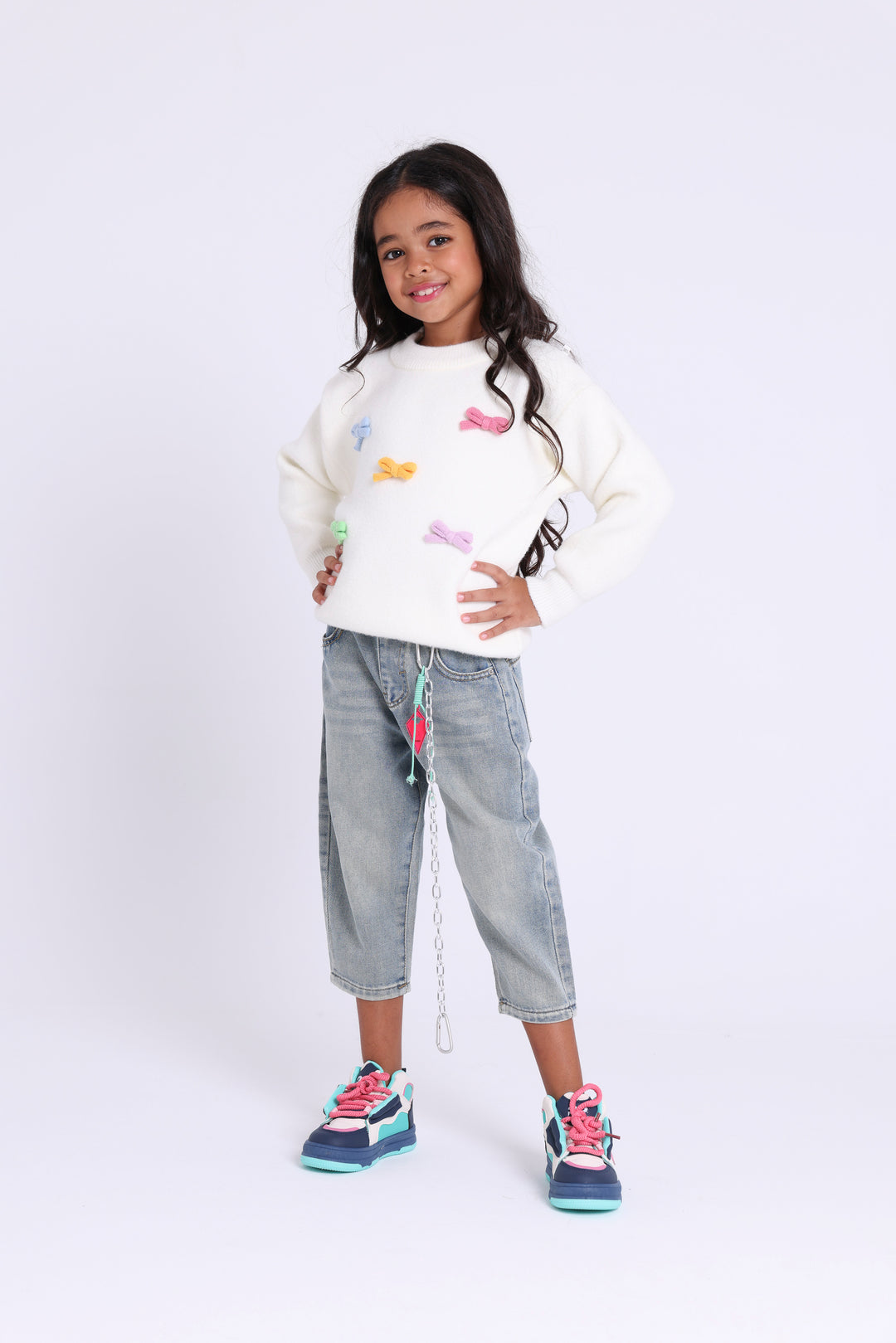 Bow Patch Knit PULLOVER