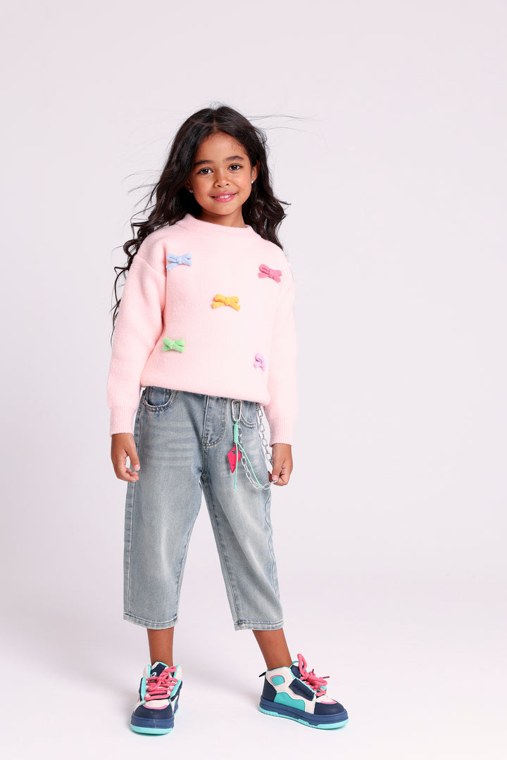 Bow Patch Knit PULLOVER