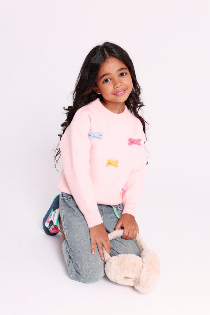 Bow Patch Knit PULLOVER