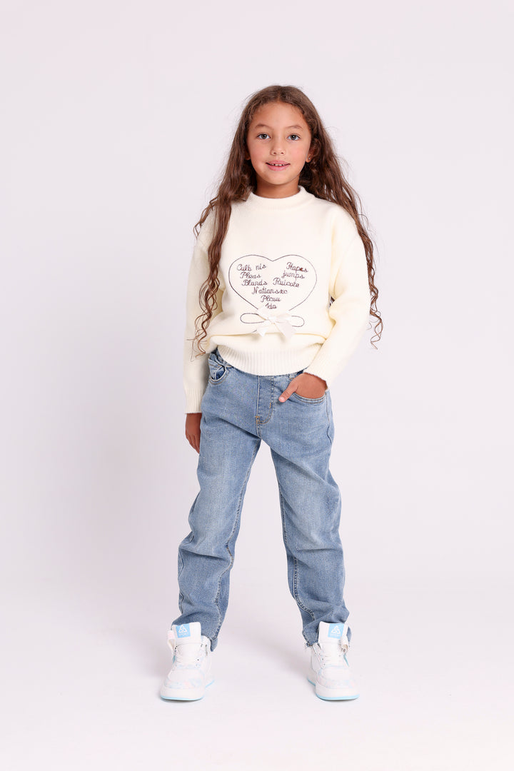 Heart Print Knit PULLOVER