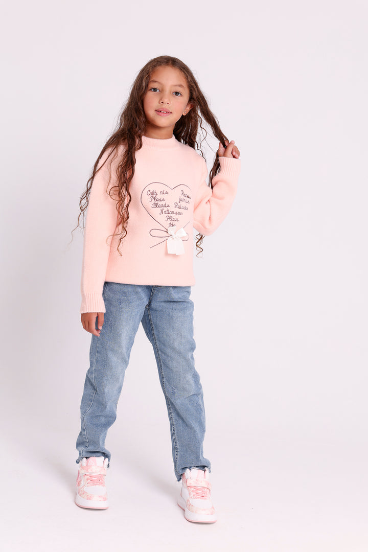 Heart Print Knit PULLOVER