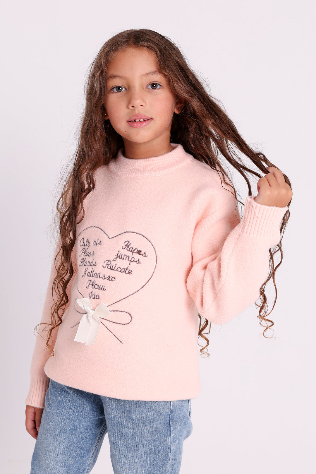 Heart Print Knit PULLOVER