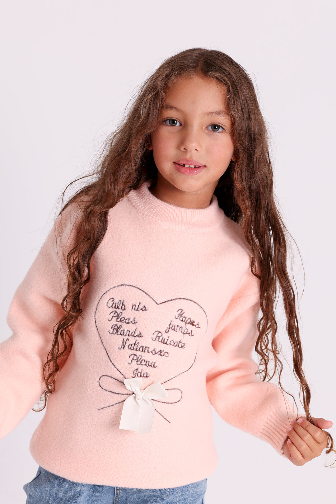 Heart Print Knit PULLOVER