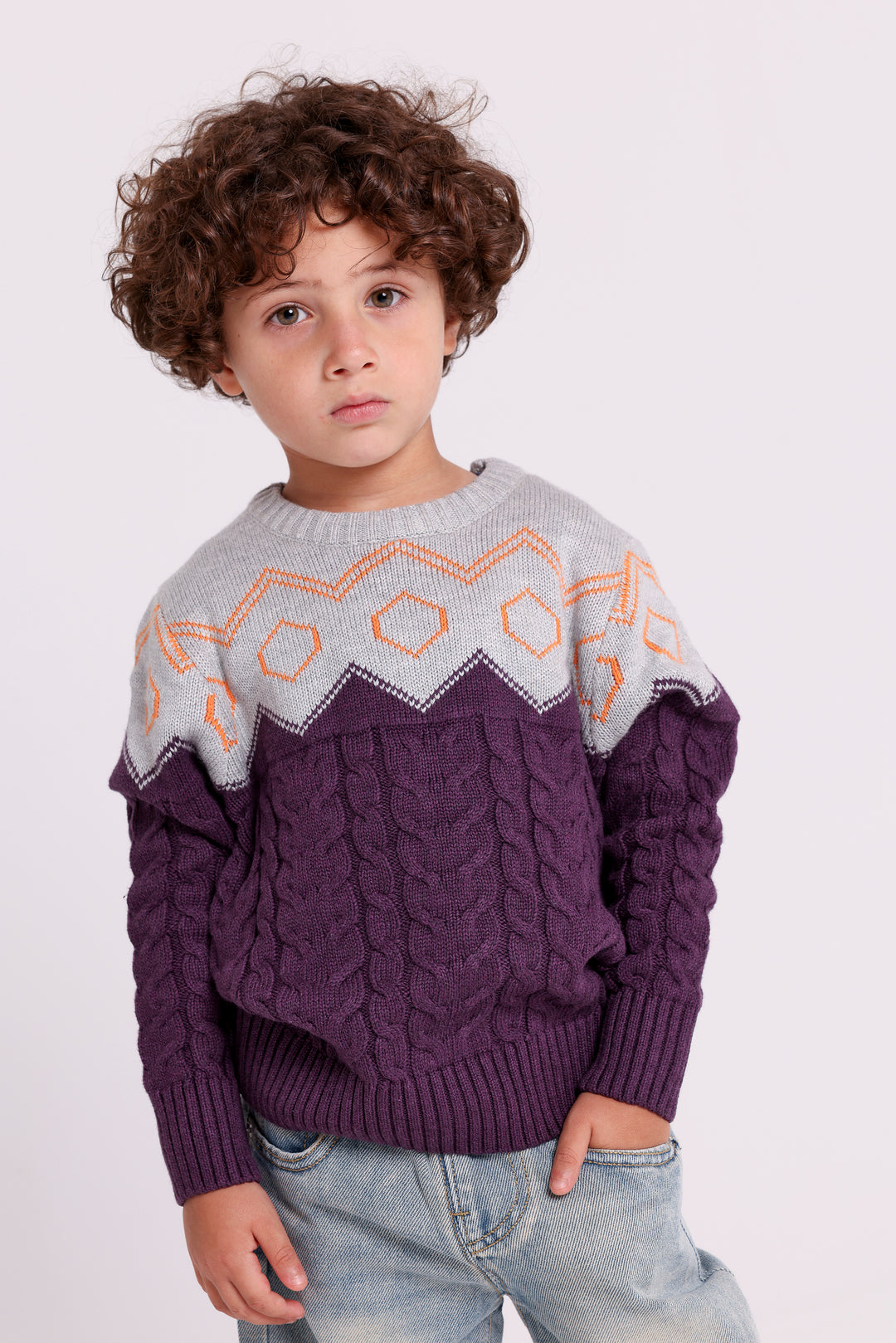 Geometric Knit PULLOVER