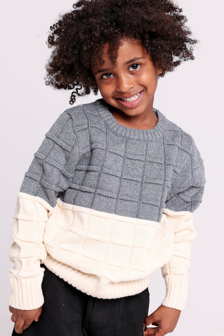 Two Tone Knit PULLOVER