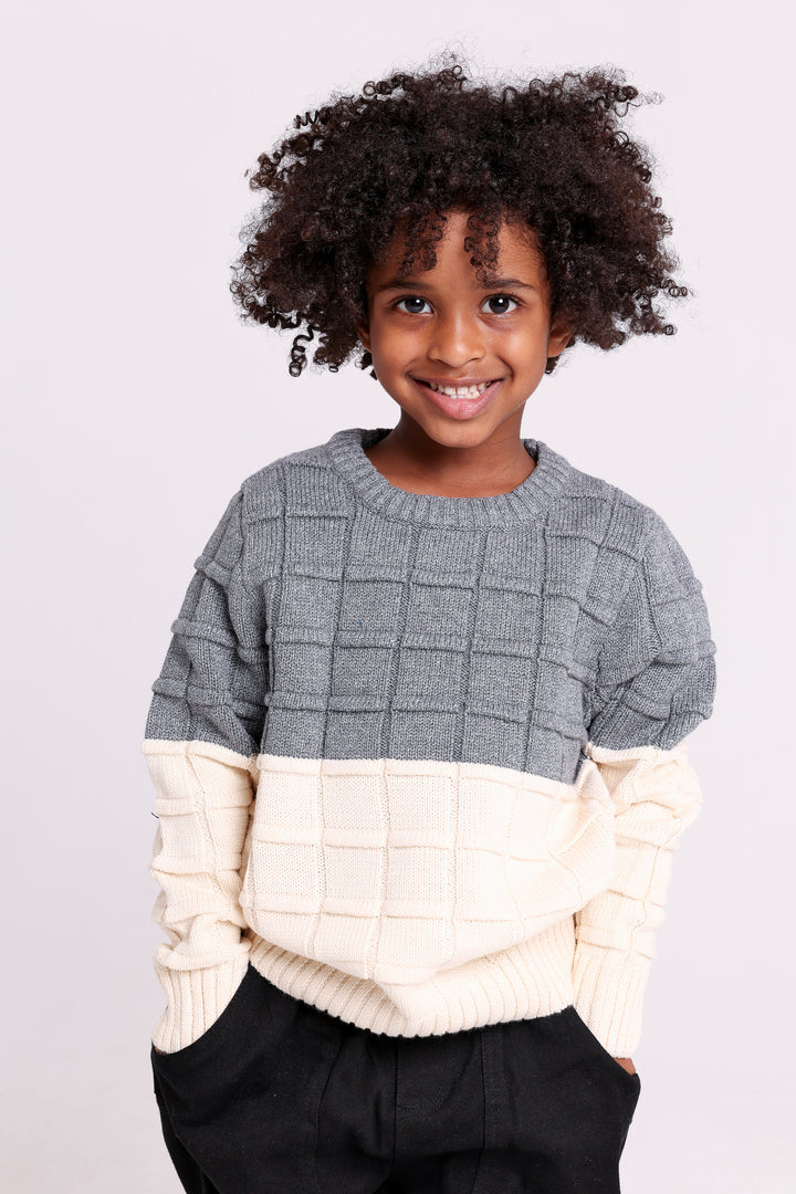 Two Tone Knit PULLOVER