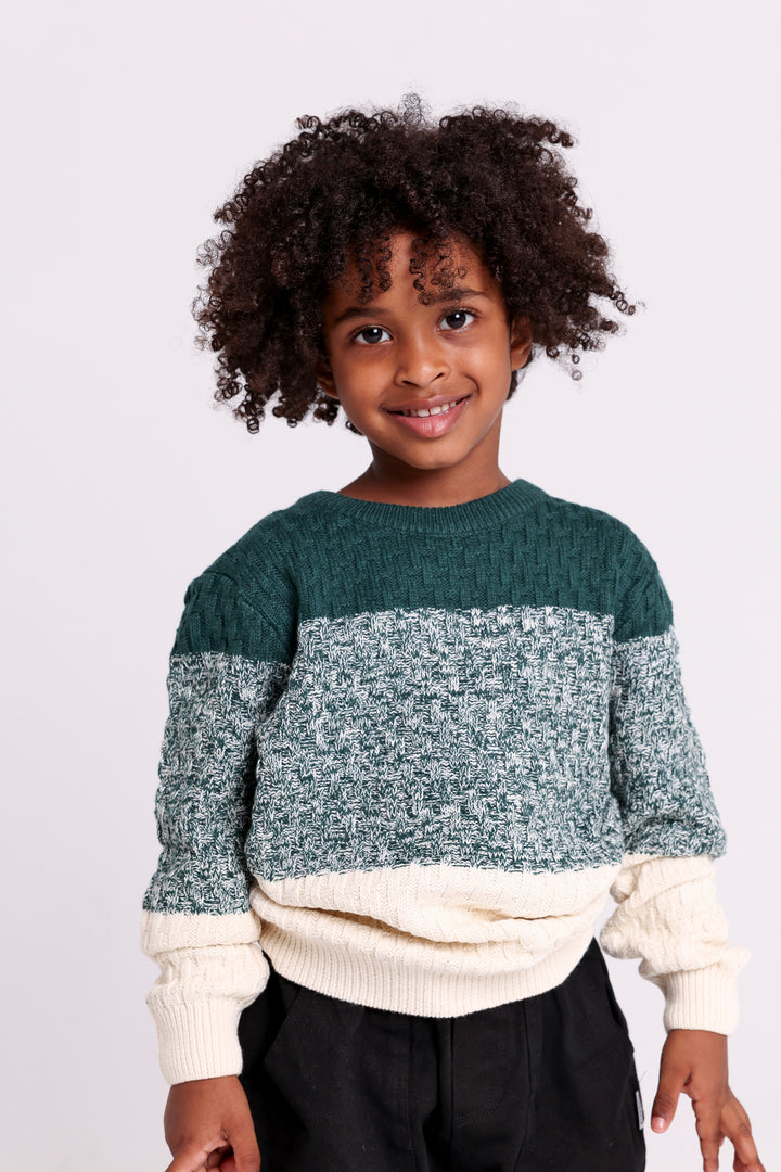 Colorblock Knit PULLOVER