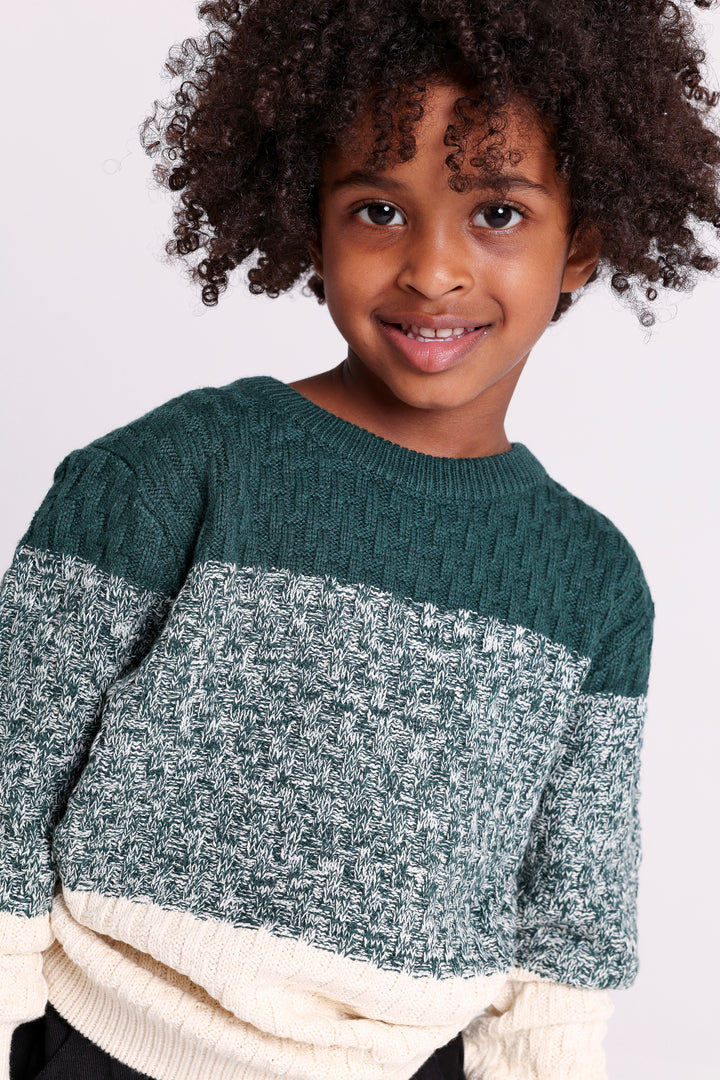 Colorblock Knit PULLOVER