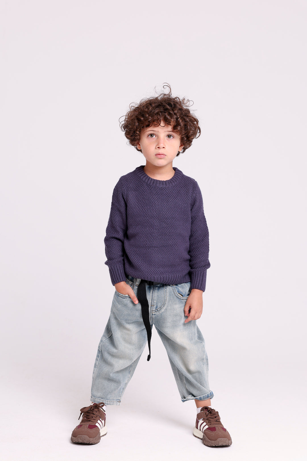 Textured Knit Kids PULLOVER