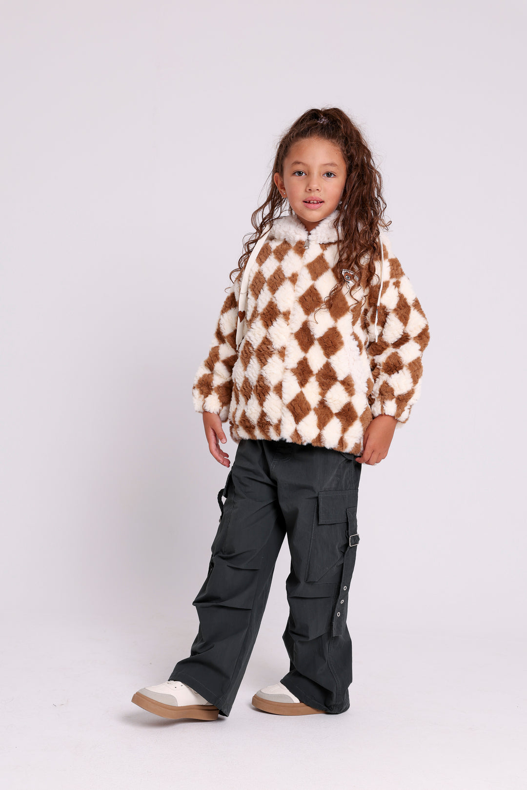 Diamond Pattern Fuzzy JACKET