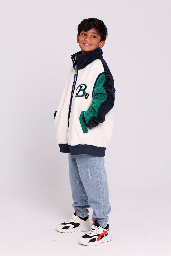 BO Cozy varsity fleece jacket