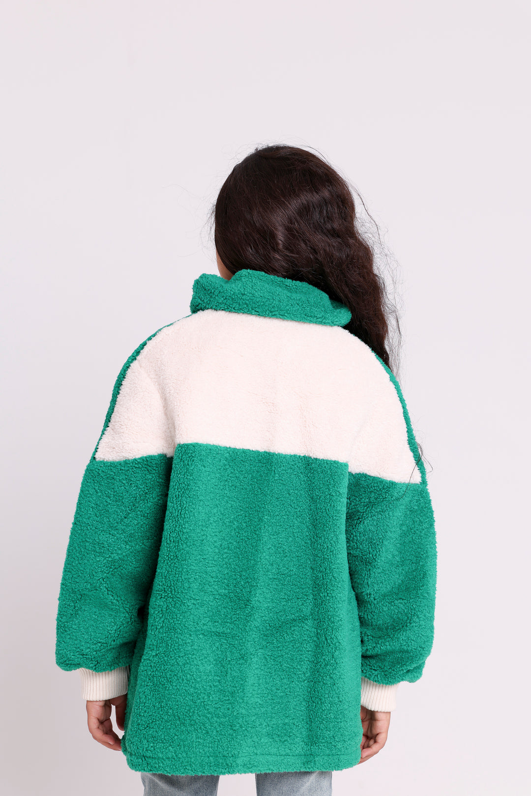 Soft zip hoodie with heart patch