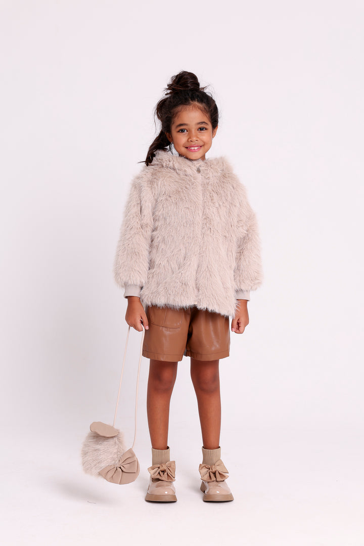 Adorable teddy ear hoodie jacket