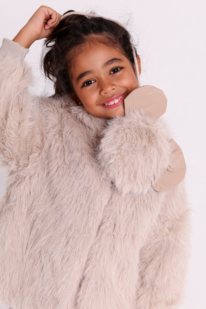 Adorable teddy ear hoodie jacket