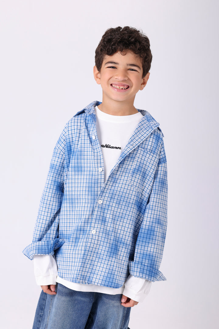 Classic Cheerful Plaid Button-Down