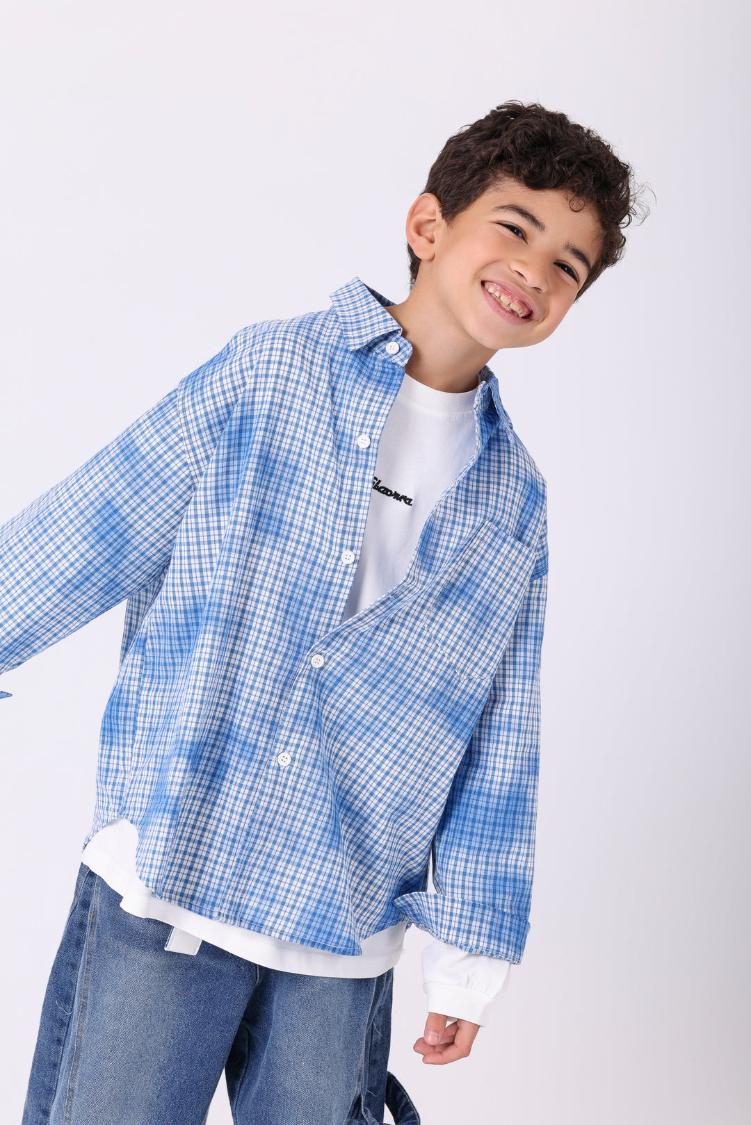 Classic Cheerful Plaid Button-Down