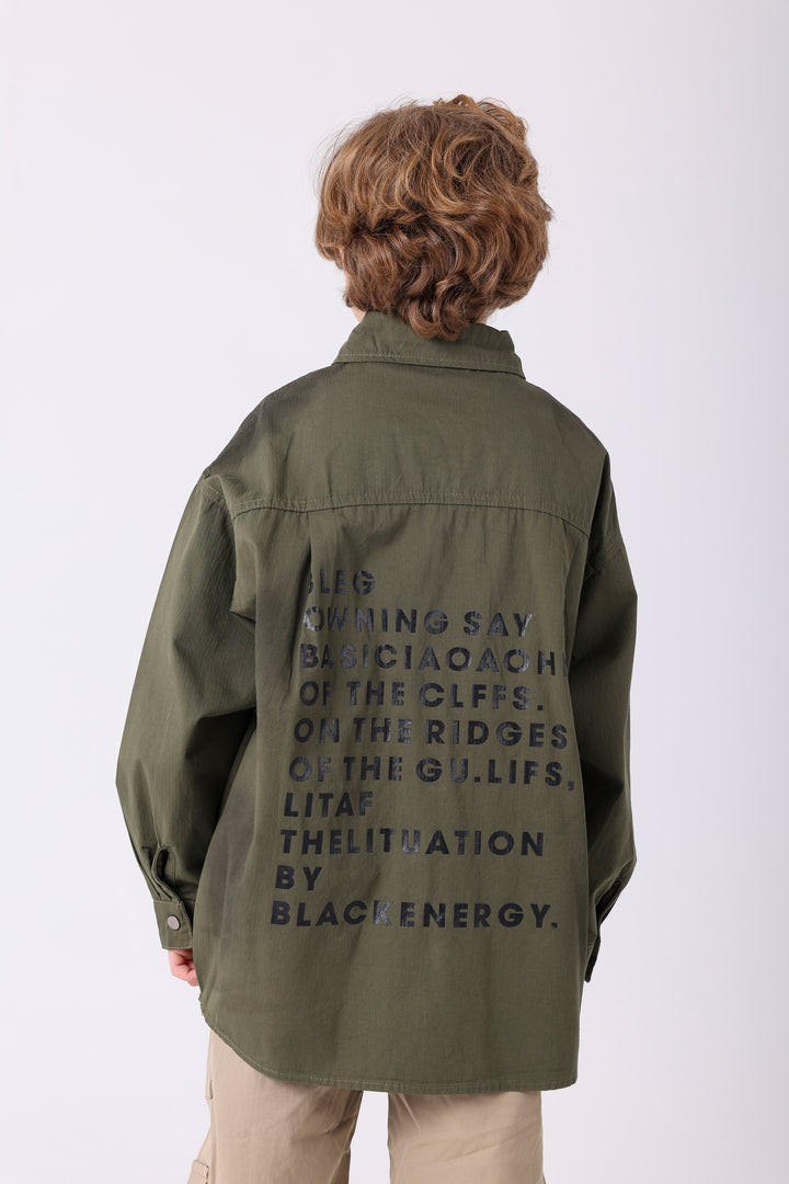 Inspiring Typography Back Print Shirt