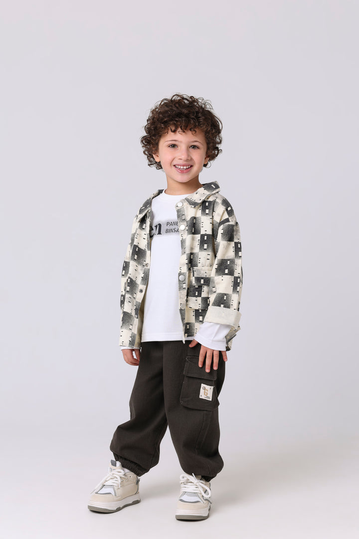 Stylish Geometric Checkered Duo