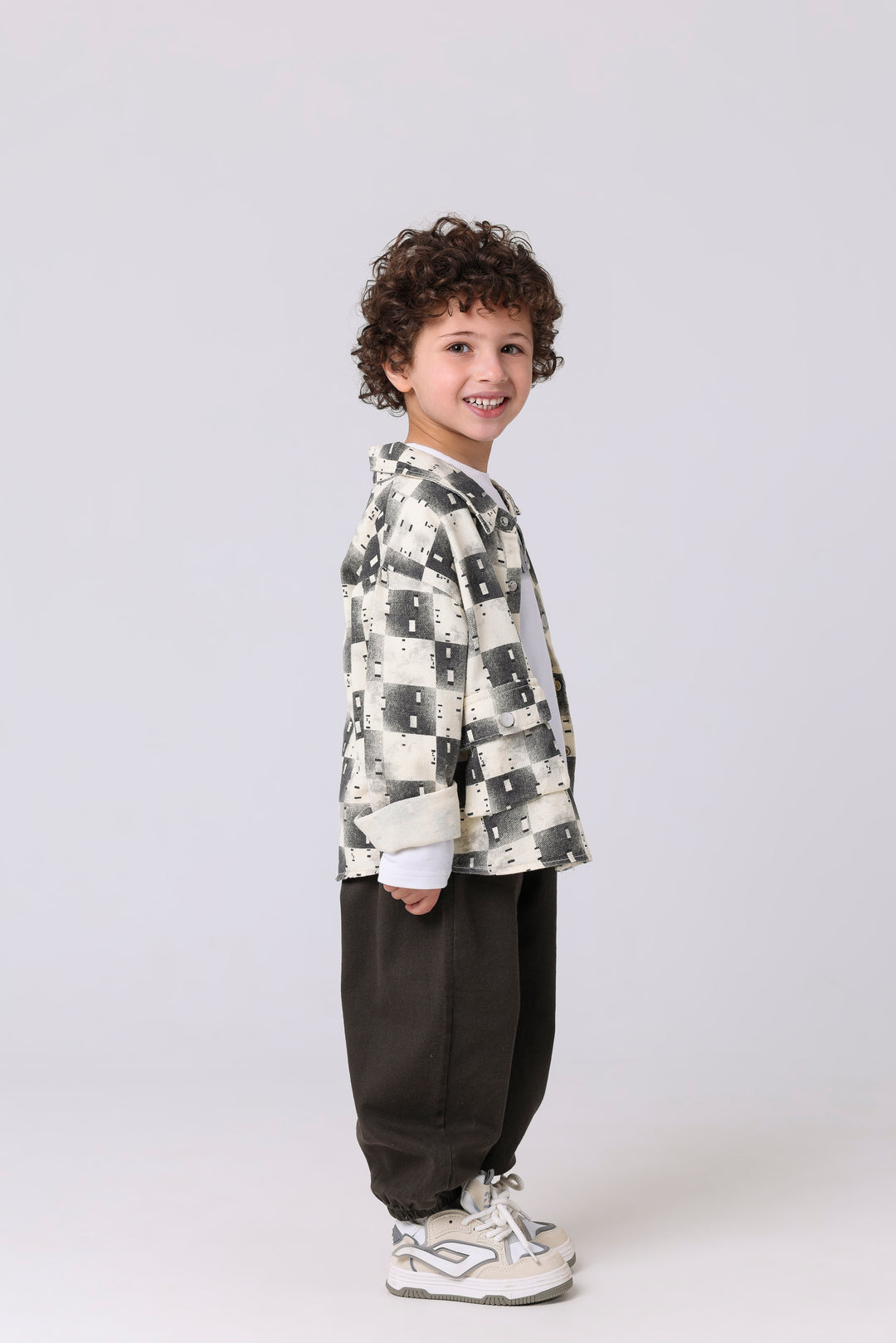 Stylish Geometric Checkered Duo