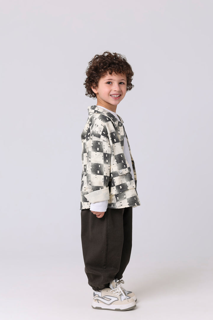 Stylish Geometric Checkered Duo
