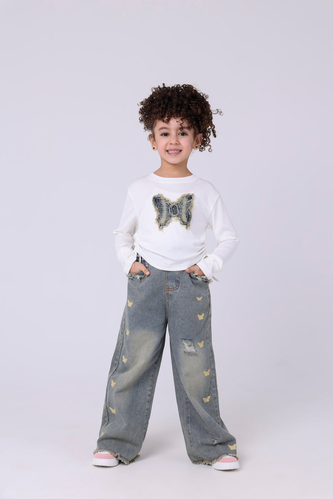 Enchanting Butterfly Denim Outfit