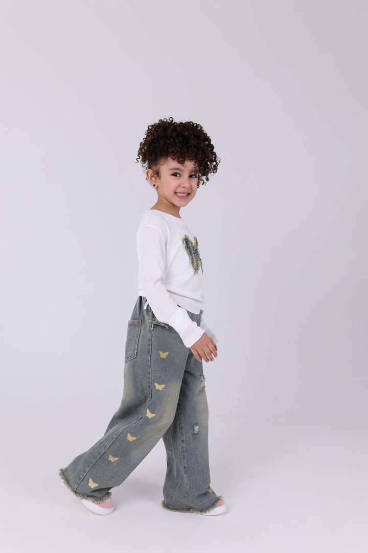 Enchanting Butterfly Denim Outfit