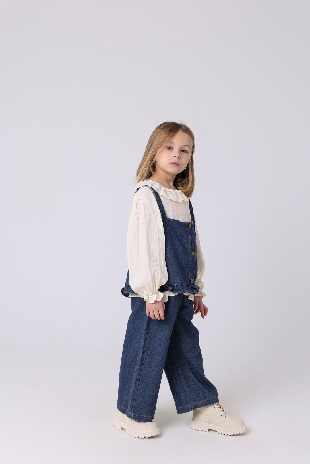 Ruffled Vest &amp; Denim Duo