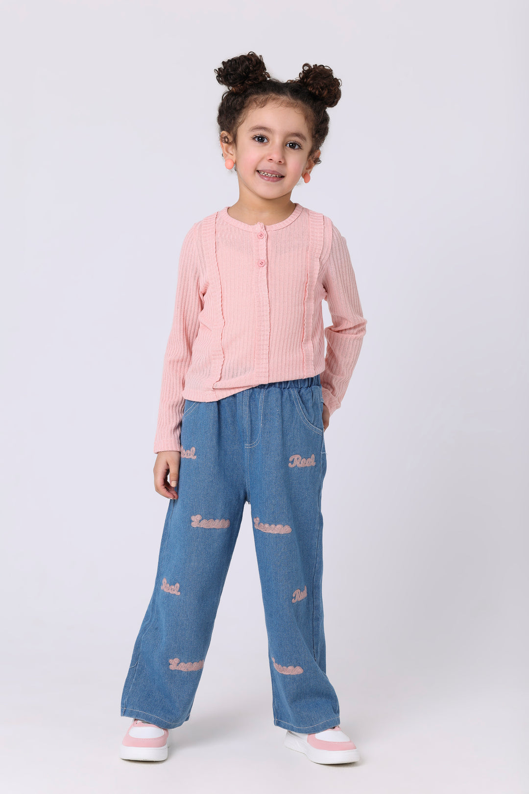 Ribbed Comfort &amp; Script Denim