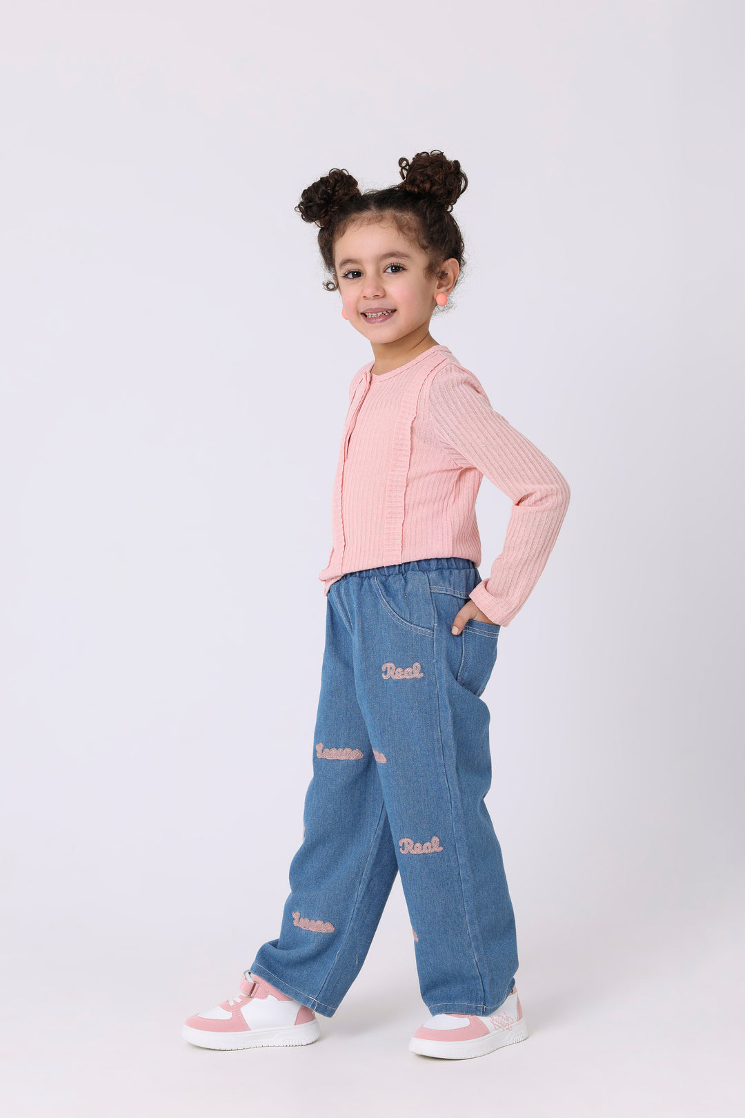 Ribbed Comfort &amp; Script Denim