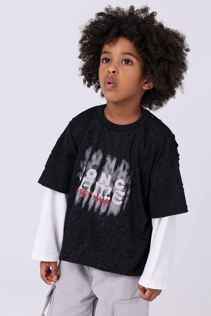 Starry Night Distressed Graphic Tees
