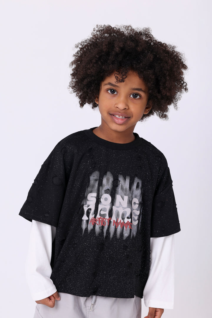 Starry Night Distressed Graphic Tees