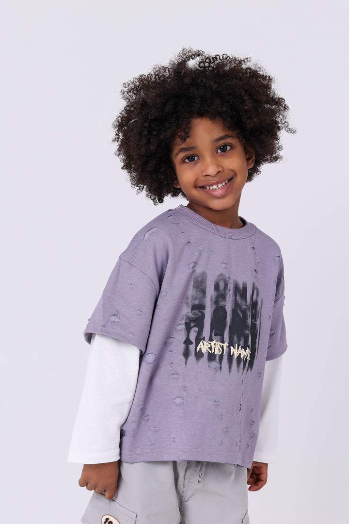 Starry Night Distressed Graphic Tees