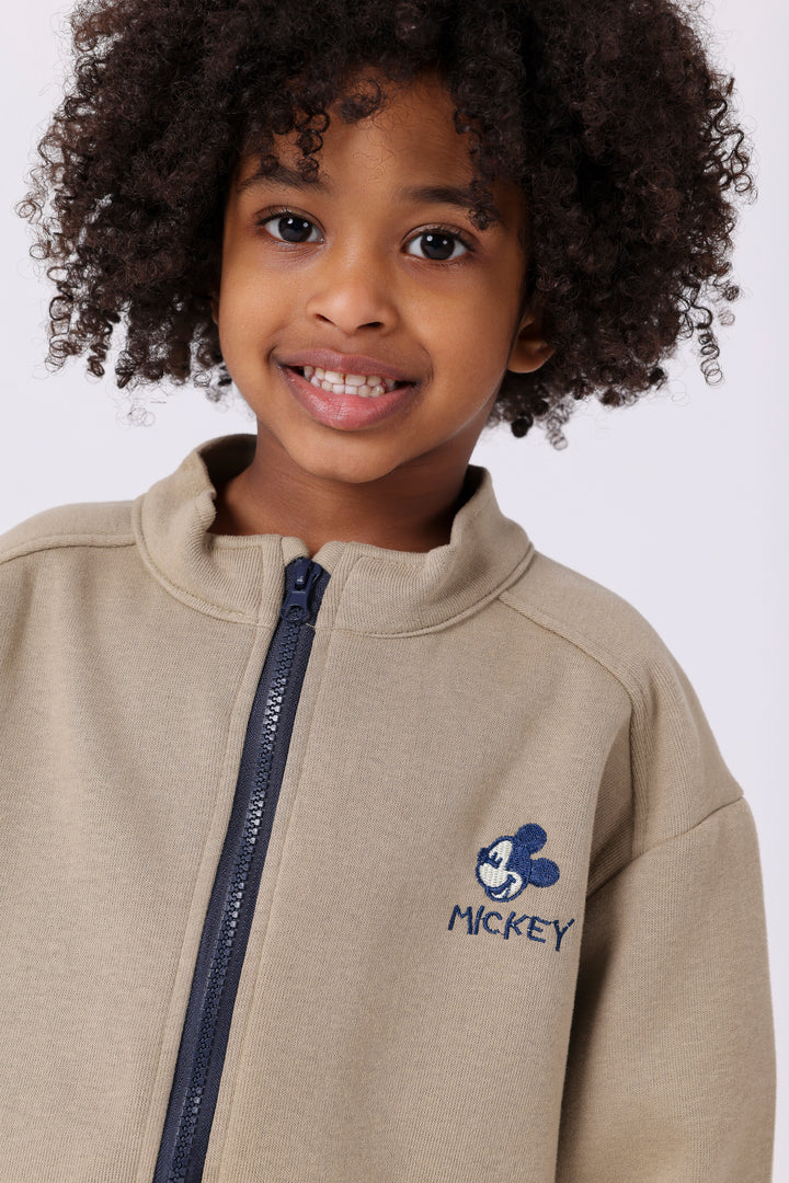 Iconic Mouse Character Sporty Zip-Up Jackets