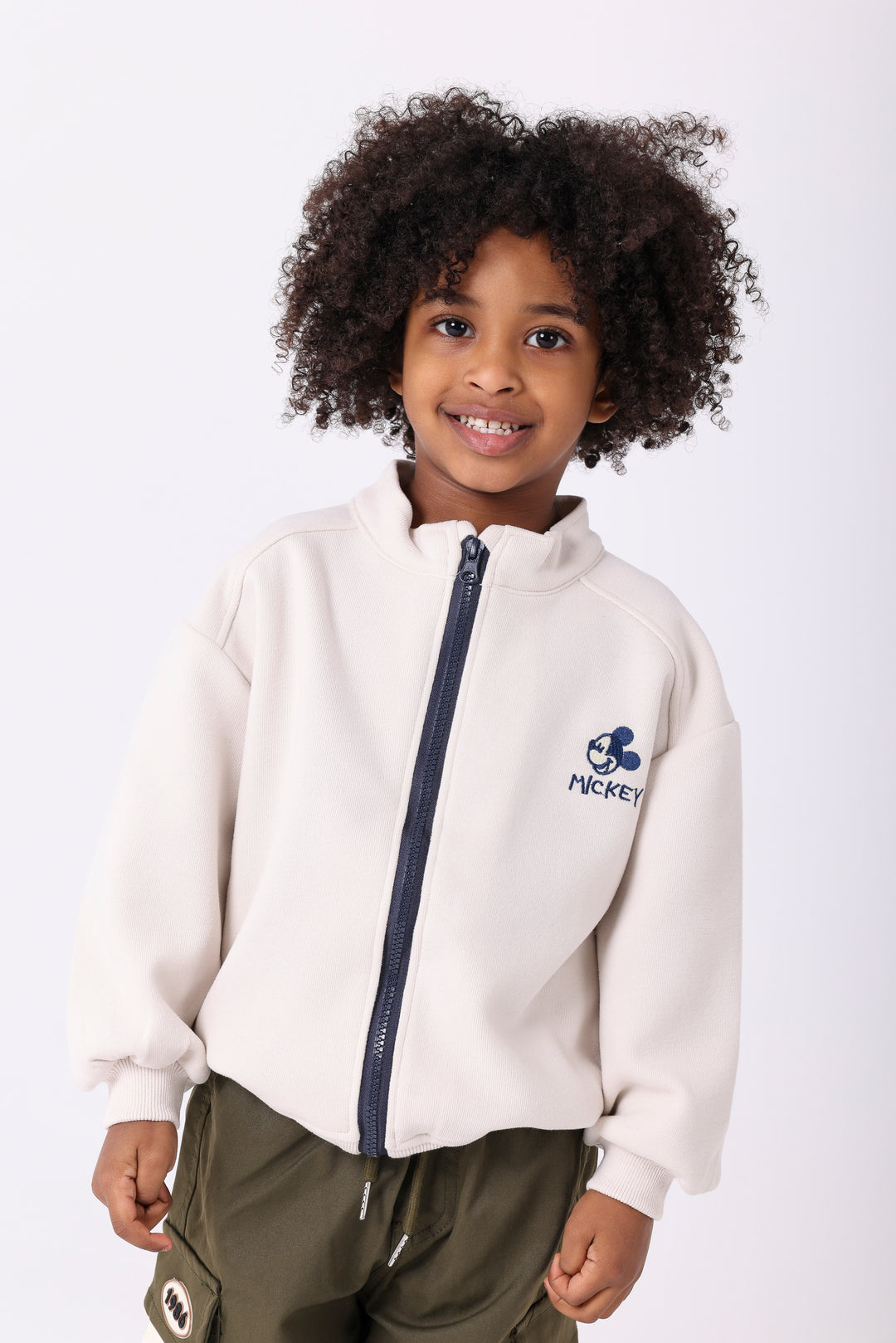 Iconic Mouse Character Sporty Zip-Up Jackets