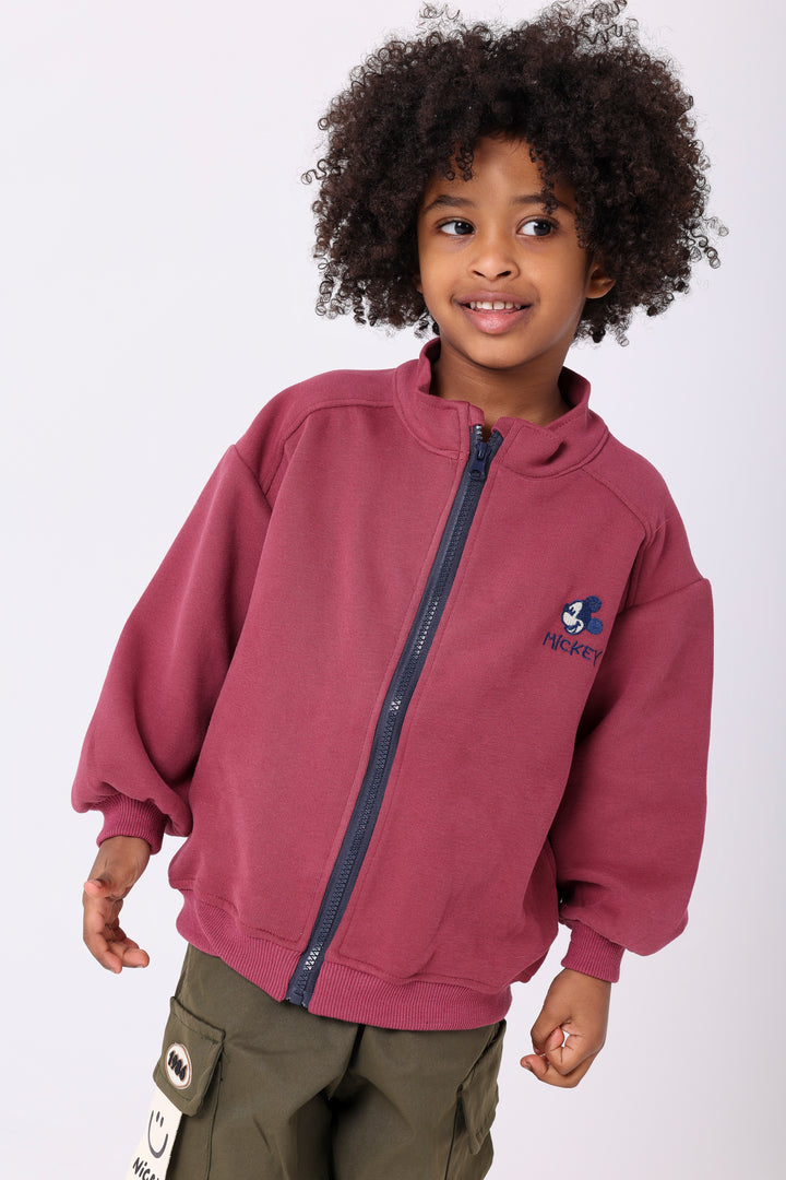 Iconic Mouse Character Sporty Zip-Up Jackets