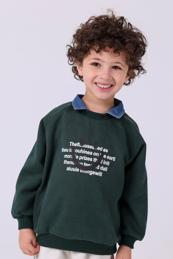 Radiant Smiley Face Text Sweatshirt