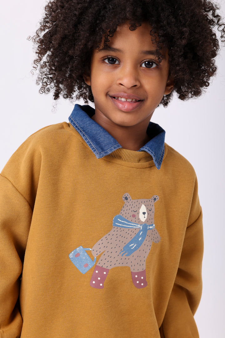 Wandering Winter Bear Cozy Fleece
