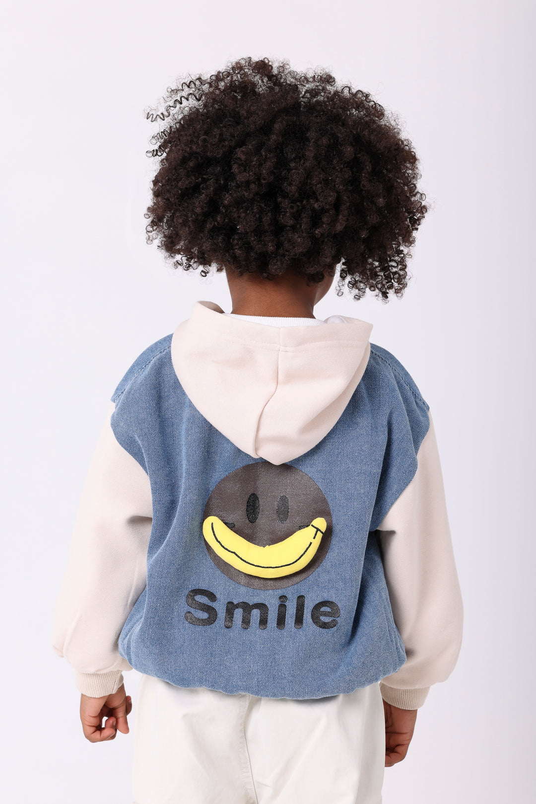 Happy Smile Denim Hooded Jacket