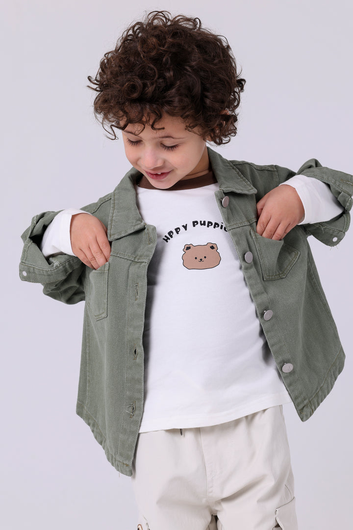 Classic Buttoned Pocket Denim Shirt