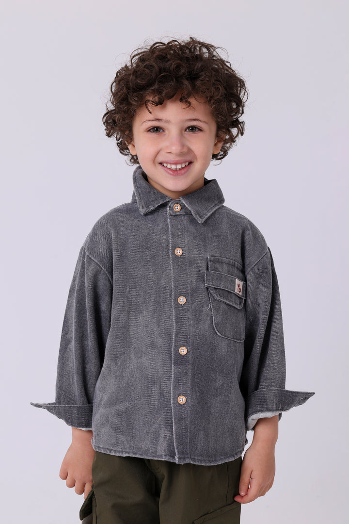 Trendy Button Down Pocket Shirt