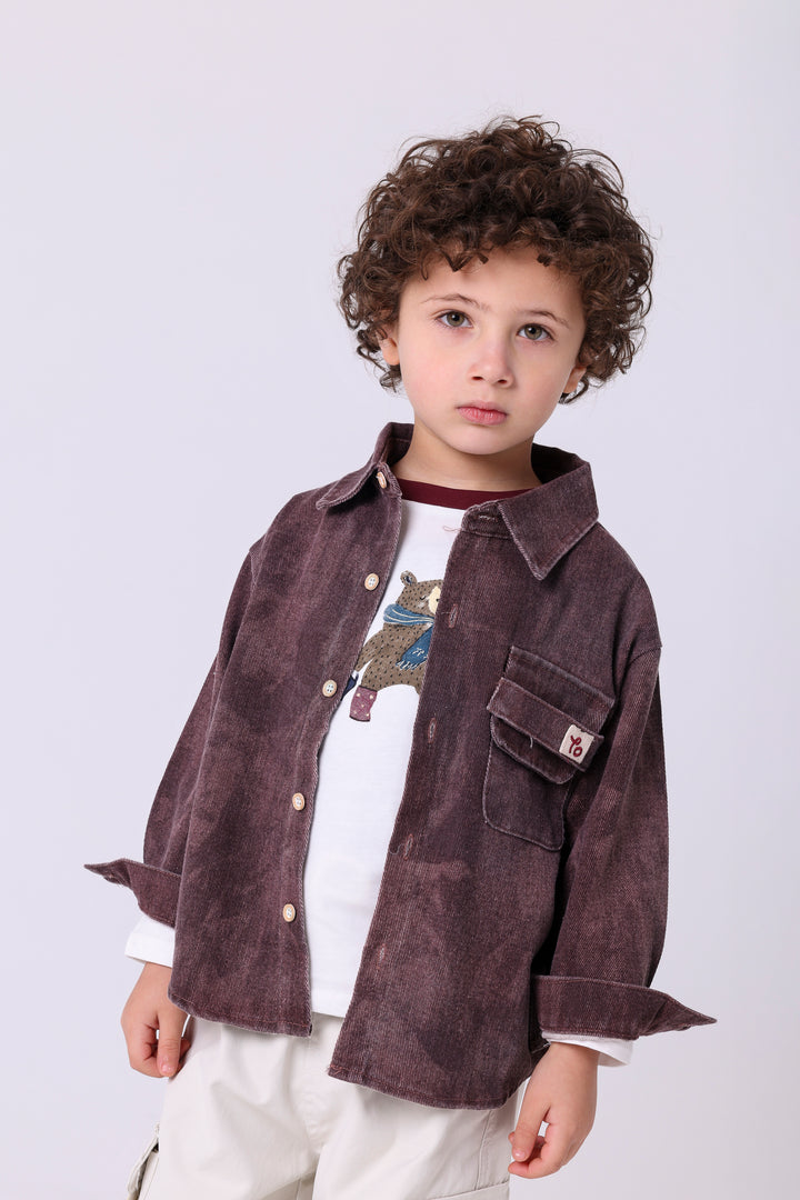 Trendy Button Down Pocket Shirt
