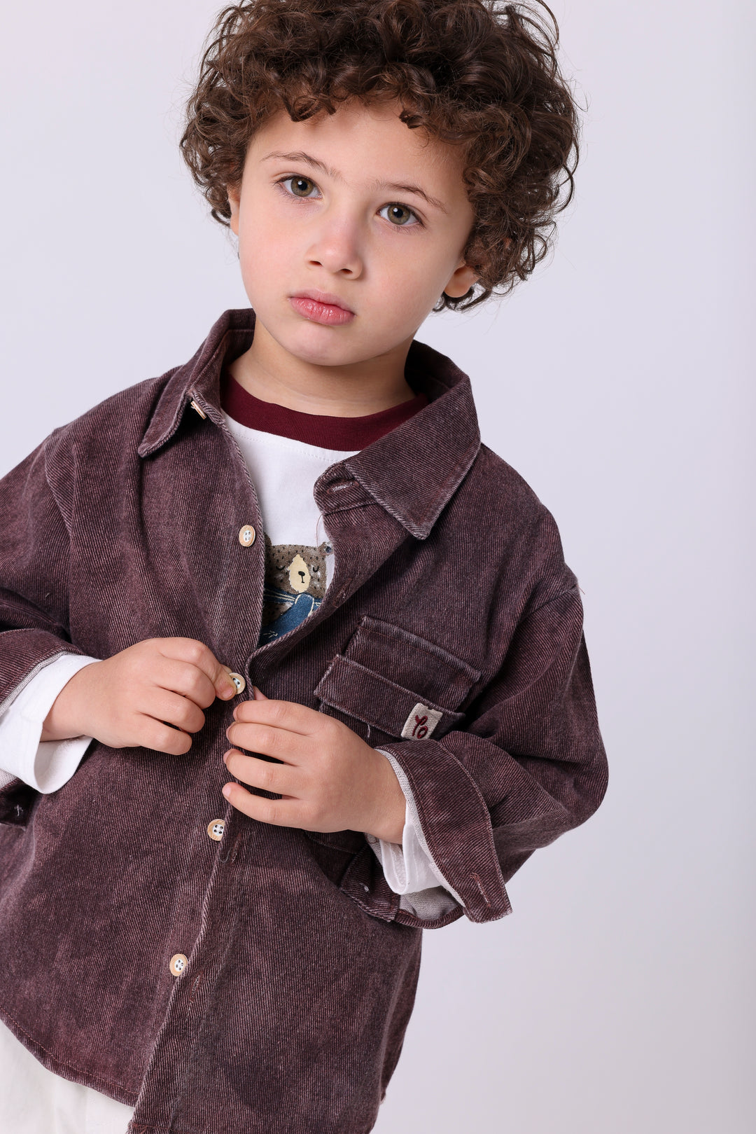 Trendy Button Down Pocket Shirt