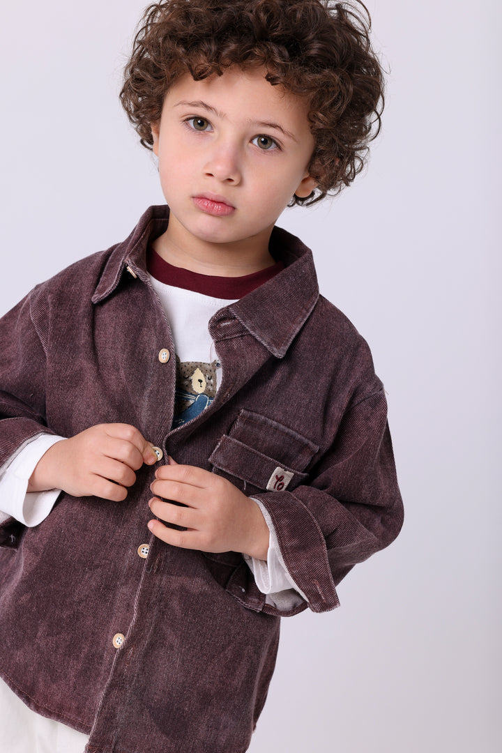 Trendy Button Down Pocket Shirt