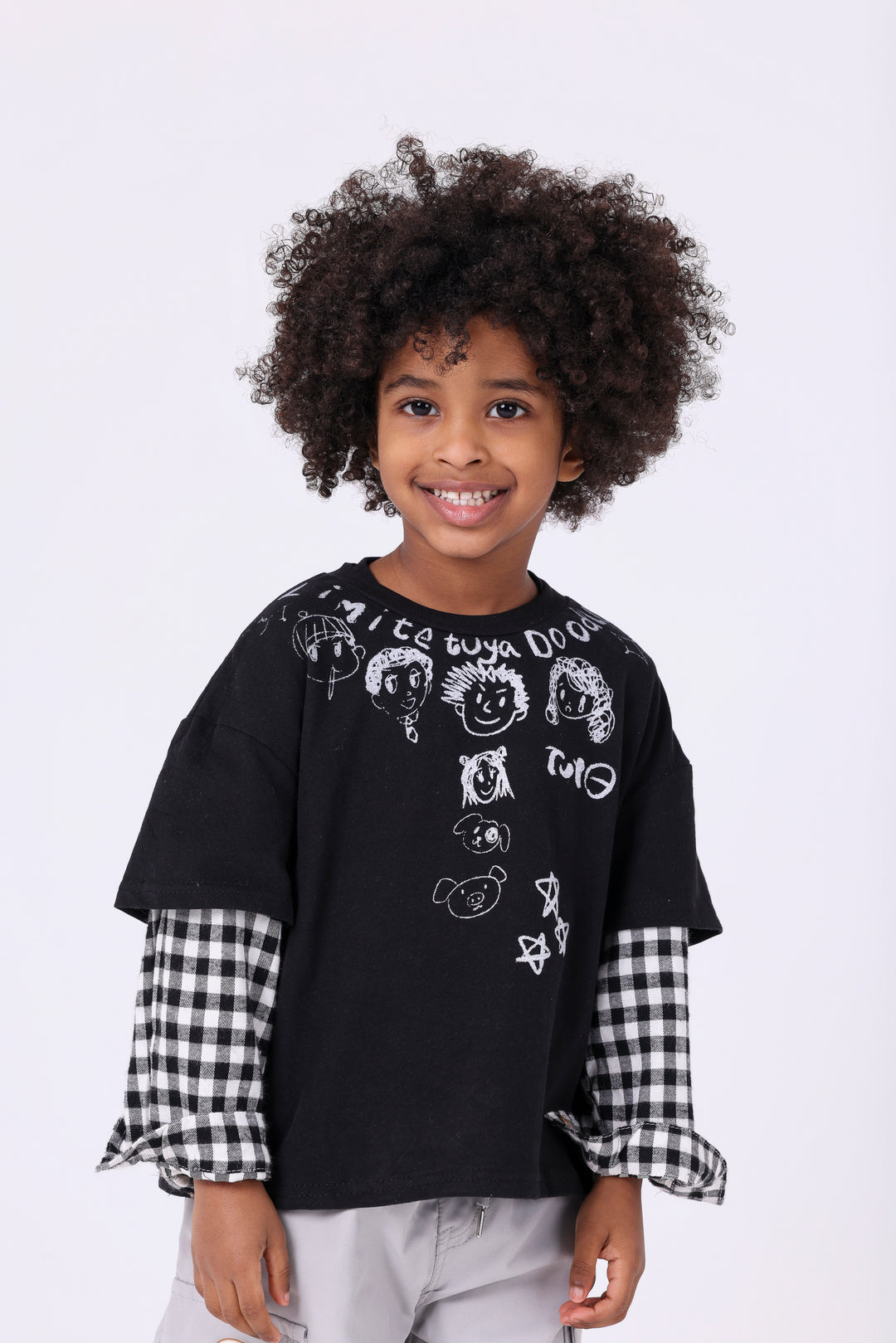 Artistic Doodle Graphic Cotton Tee