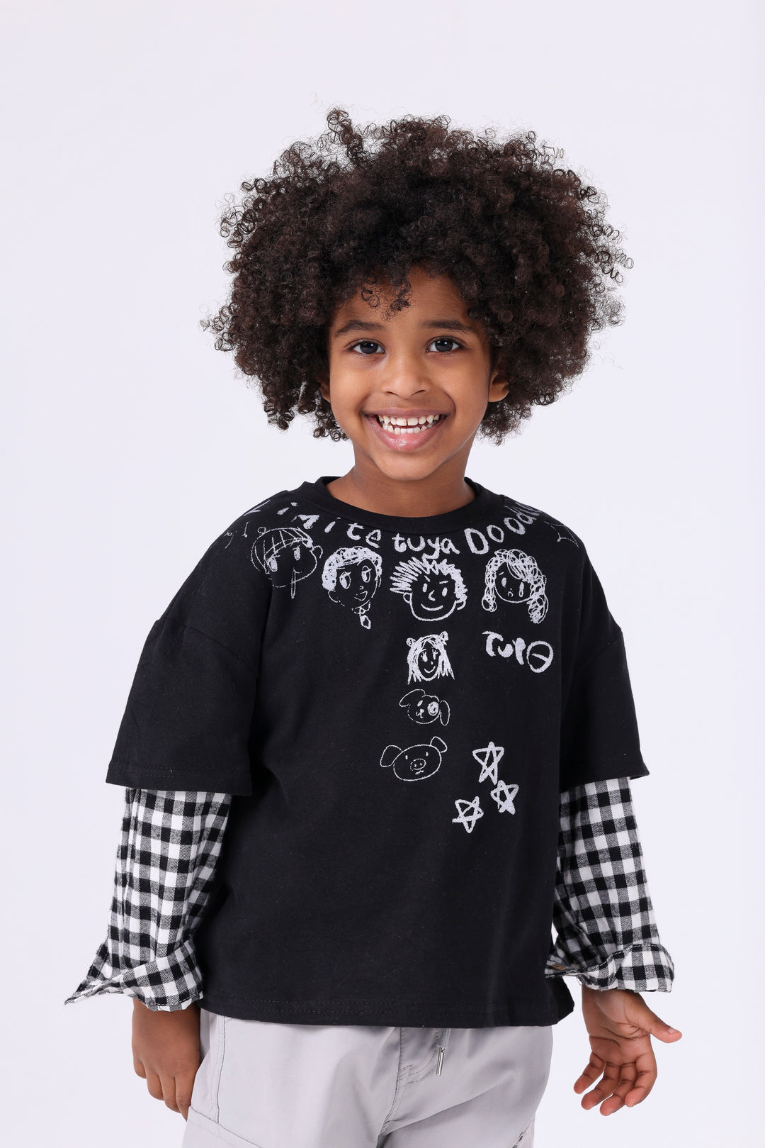 Artistic Doodle Graphic Cotton Tee